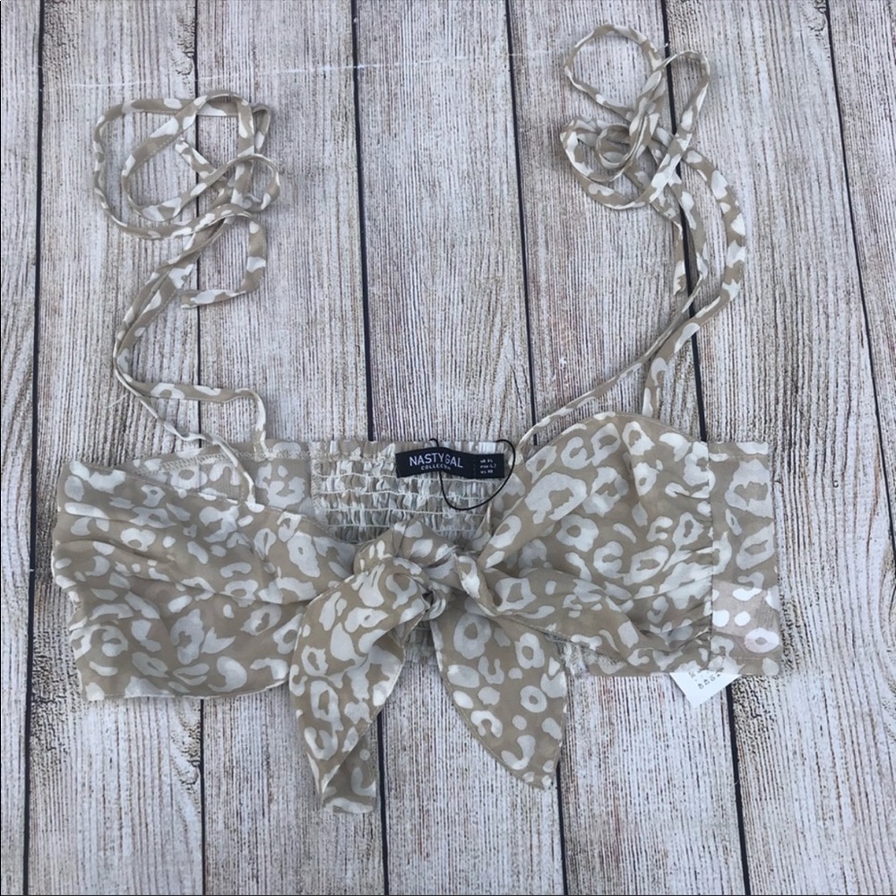 {Nasty Gal} Wild World Animal Tie Bra